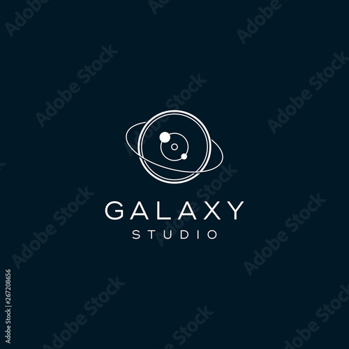 galaxy photography concept vector logo design