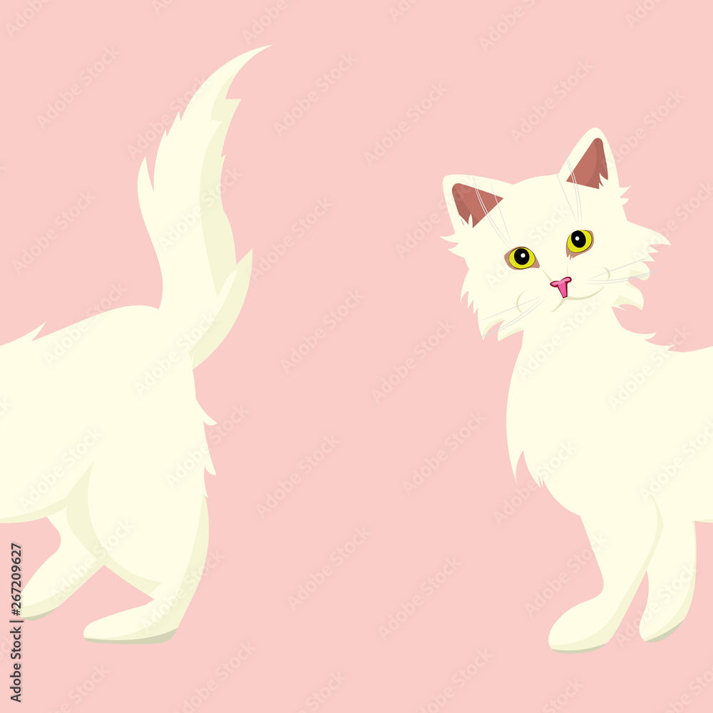 cute icon with a white cat cute icon with a white cat