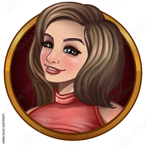 Foto Portrait of beautiful brown-haired girl
