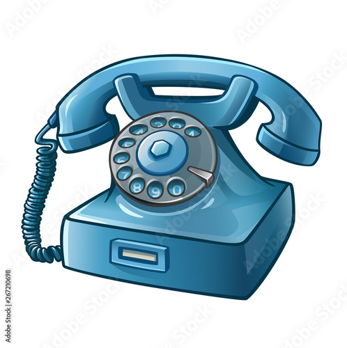 Blue Retro Telephone