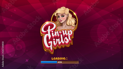 Loading screen for pin-up girls game