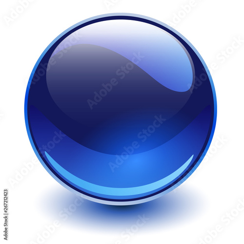 Glass sphere blue, vector s...
