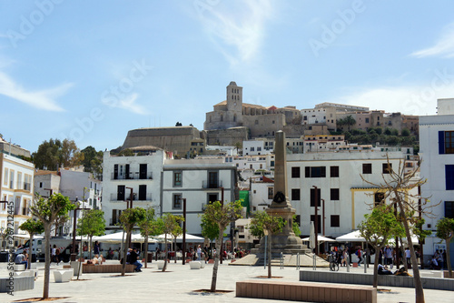 Fototapeta Naklejka Na Ścianę i Meble -  On the spring street of Eivissa.Ibiza Island.Spain.