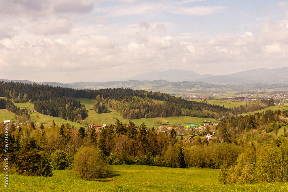 View from Gorce near Rabka Zdroj (Poland)