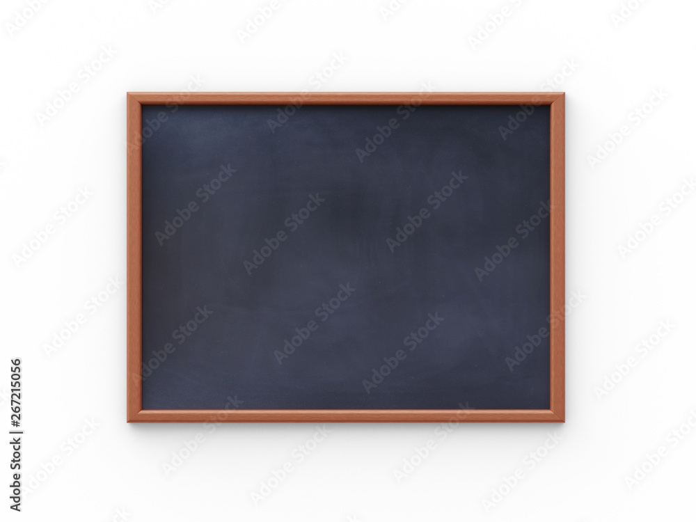Empty black board (chalkboard) isolated on white - 3D rendering Empty black board (chalkboard) isolated on white - 3D rendering
