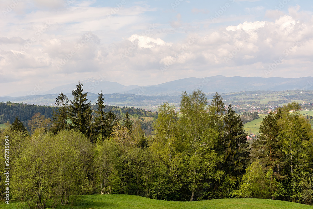 View from Gorce near Rabka Zdroj (Poland)