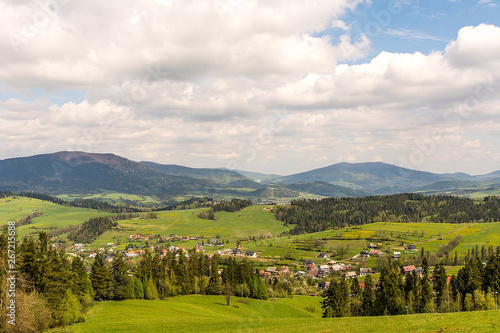 Obraz na płótnie View from Gorce near Rabka Zdroj (Poland) w salonie