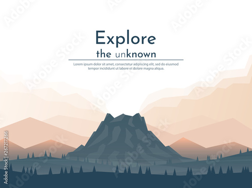 Abstract landscape. Minimalist style