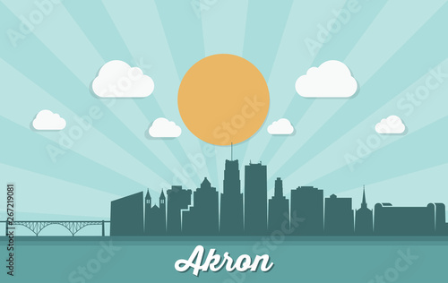 Akron skyline - Ohio, United States of America, USA