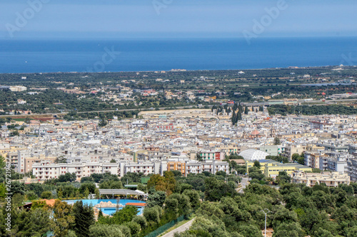 Aerial view of the city of Fasano in Puglia, Italy
