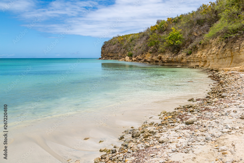 A rocky beach on the Caribbean Island of Antigua A rocky beach on the Caribbean Island of Antigua