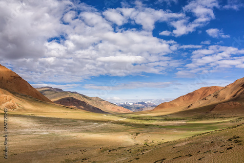 Beautiful landscape of the famous More plains in Ladakh, India