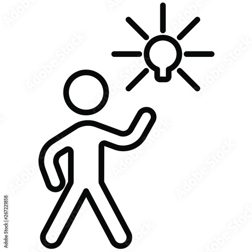 Nice Outline Idea vector icon