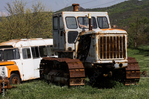 weathered old soviet bulldozer © Horner