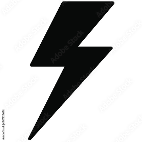 Nice Glyph Thunder vector icon