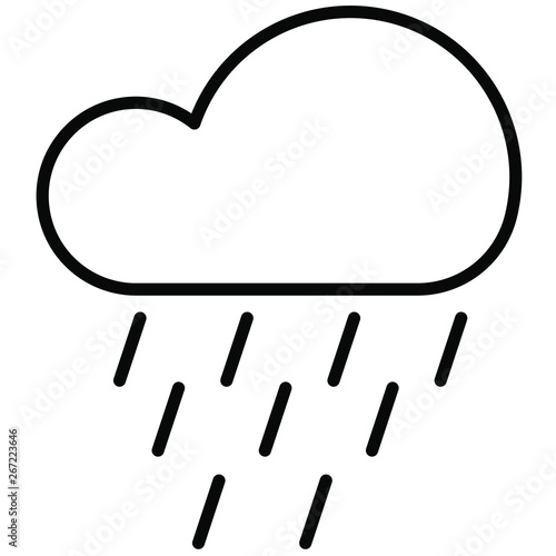 Nice Outline Rain vector icon