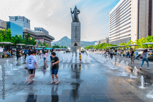 SEOUL, SOUTH KOREA - May 05, 2019: Gwanghwamun Plaza photo