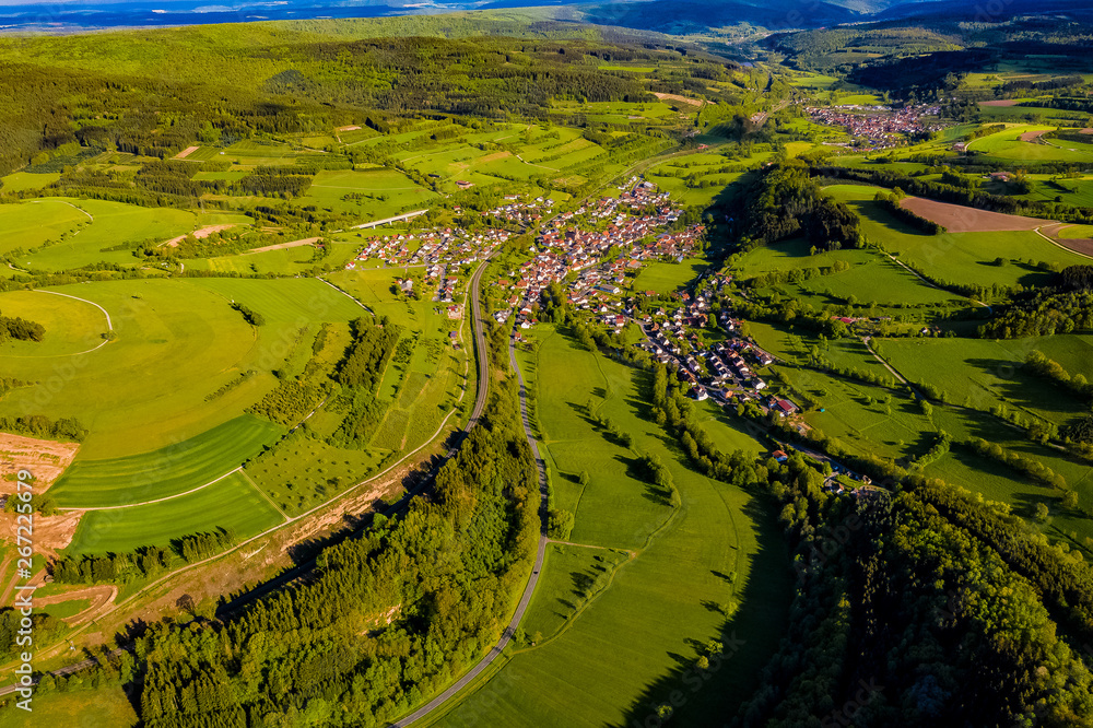 Obersinn in Bayern aus der Luft