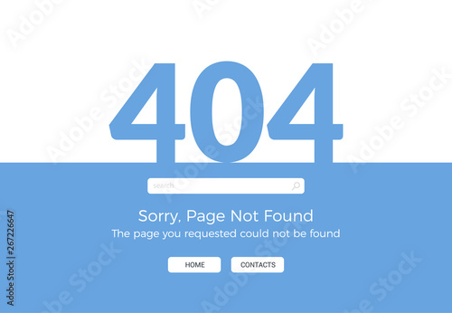 Error 404 page not found. Website 404 web failure. Oops trouble internet warning design