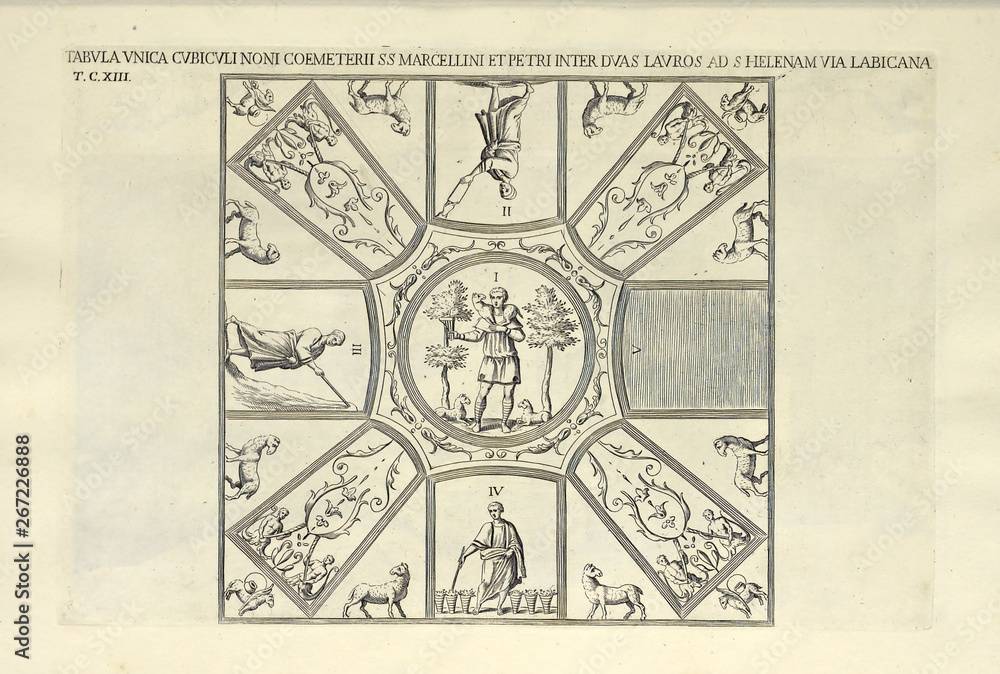 Fototapeta premium Christian illustration. Old image