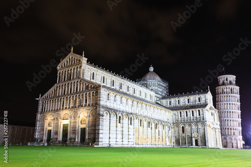 Obraz na płótnie Piazza dei Miracoli with the Leaning Tower of Pisa, Italy