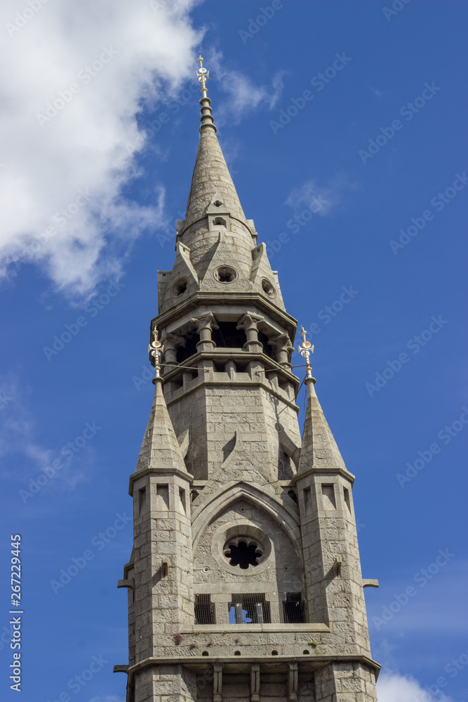 Low-angle of a church tower