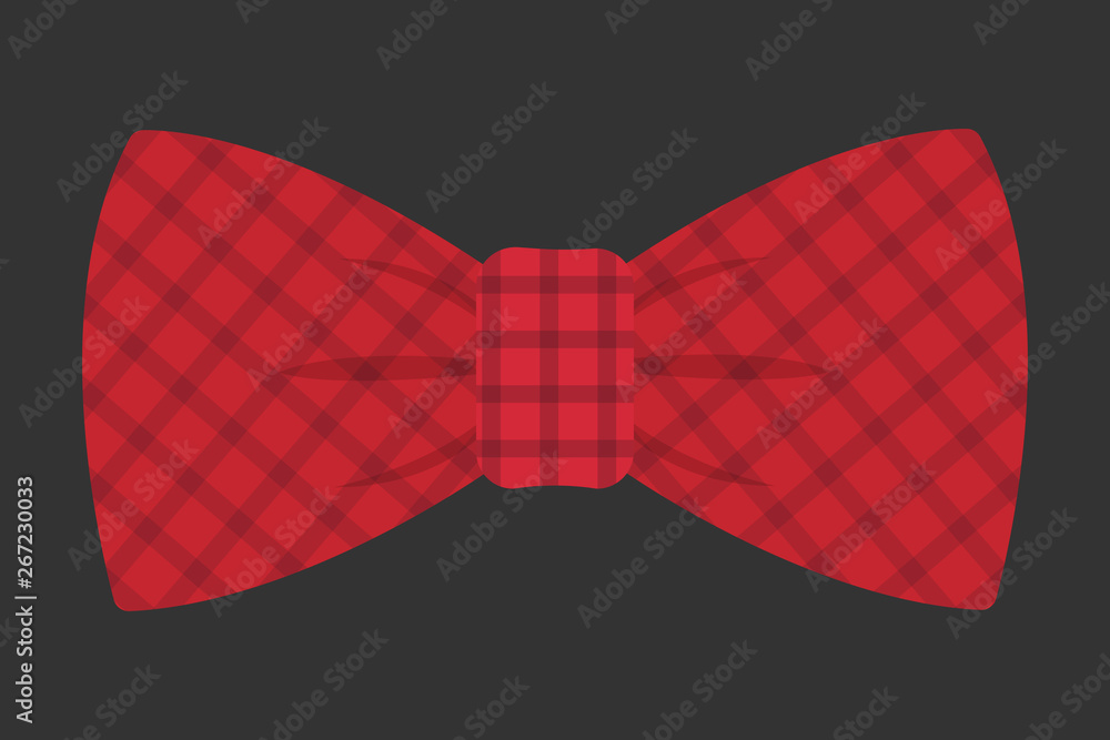 Red striped bowtie icon. Realistic illustration of red striped bowtie vector icon for web design isolated on white background. Red striped bowtie icon. Realistic illustration of red striped bowtie vector icon for web design isolated on white background.