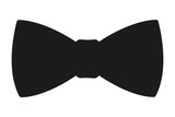 Black bowtie icon. Realistic illustration of black bowtie vector icon for web design.