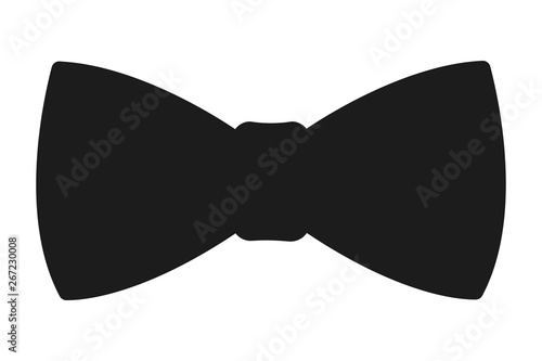 Black bowtie icon. Realistic illustration of black bowtie vector icon for web design. photo