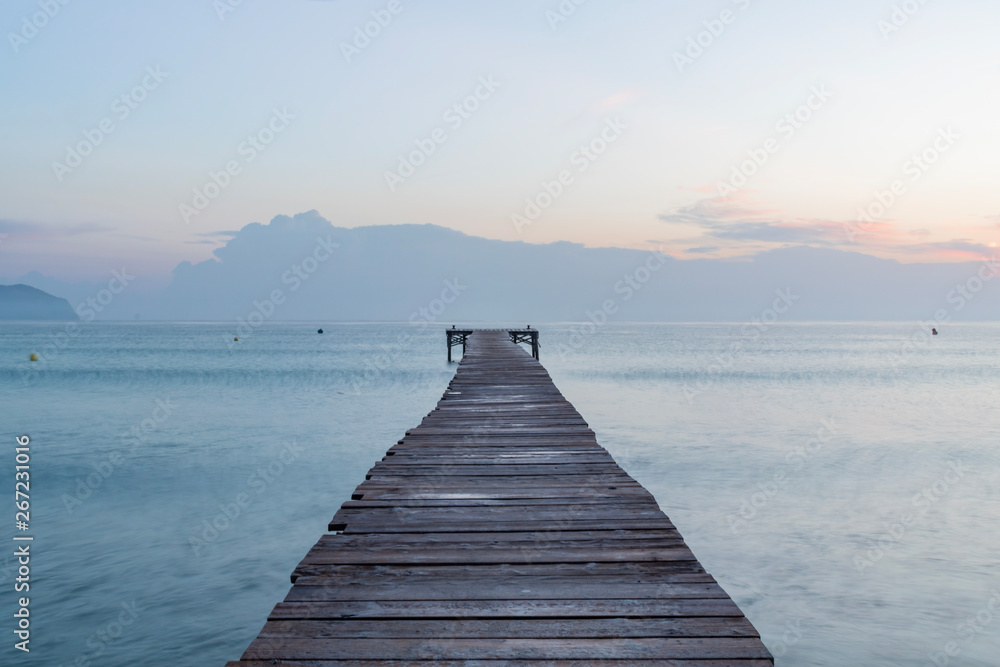 Fototapeta premium Sunrise Beach Muro Pier Wood