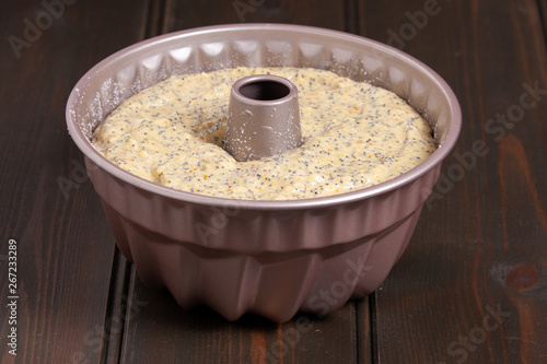 Gluten Free Orange and Almond Cake Dough with Poppy Seeds