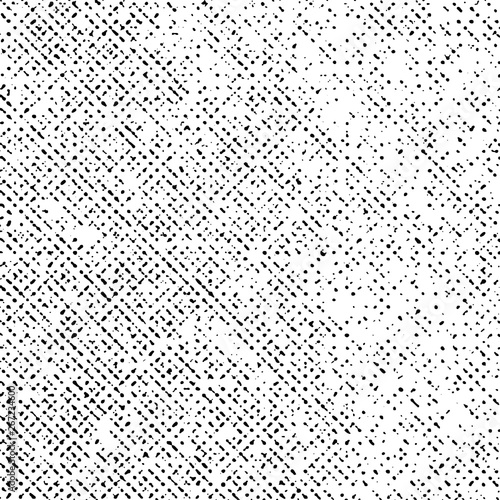 Pattern Grunge Texture Background, Black Abstract Dotted Vector, Old Halftone Grungy Monochrome