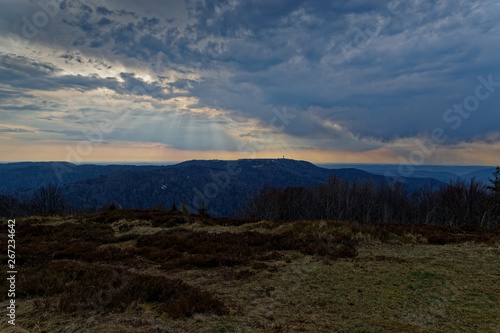 Coucher du soleil sur les vosges