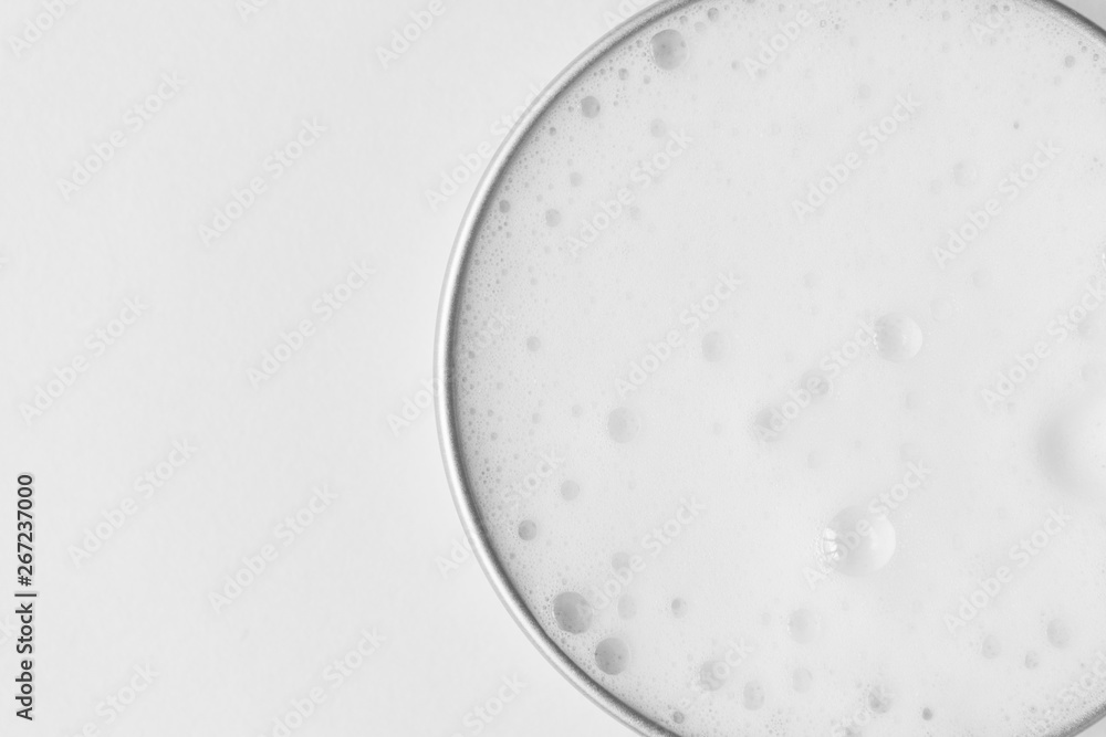 White foam bubble from soap close up White foam bubble from soap close up