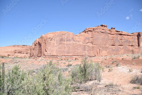 Canyonlands National Park, Utah. U.S.A. Beautiful landscape, pinyon and juniper pine, and red sandstone mountains