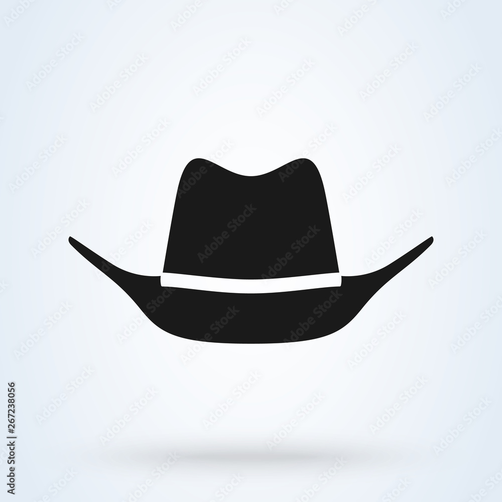 Cowboy hat icon isolated on white background. illustration Cowboy hat icon isolated on white background. illustration