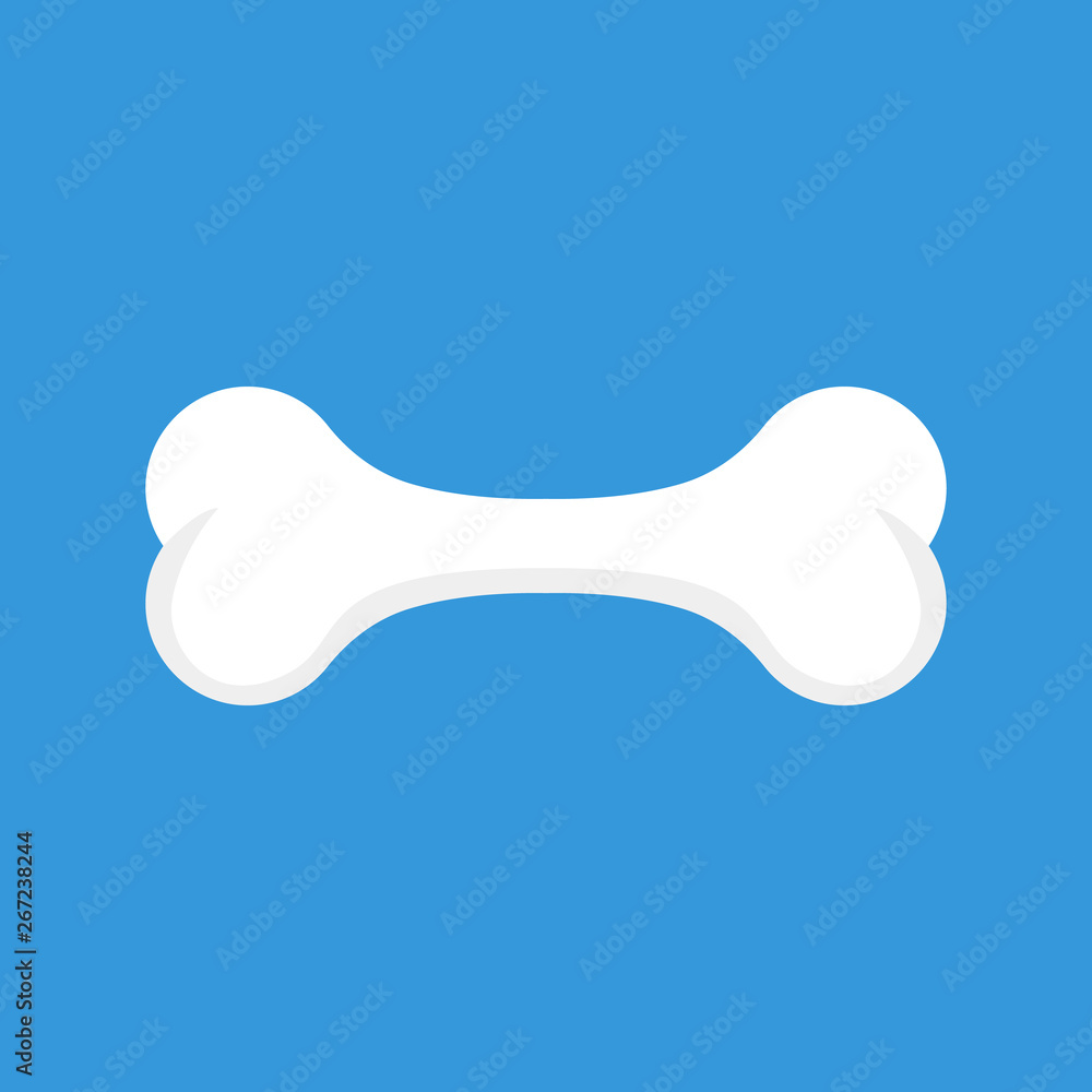dog bone flat style. isolated on white background. illustration dog bone flat style. isolated on white background. illustration