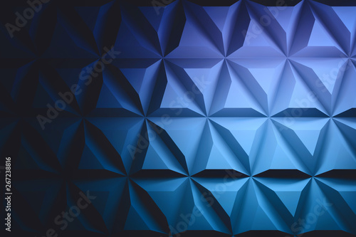 Repeating geometric shapes in blue color