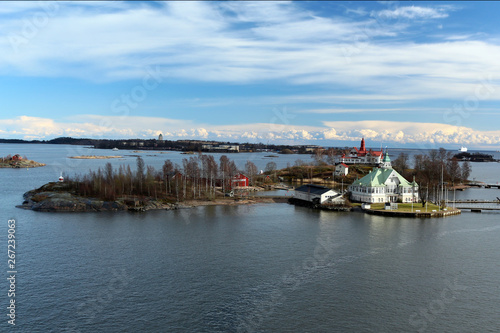 beautiful view of Helsinki from the ferry