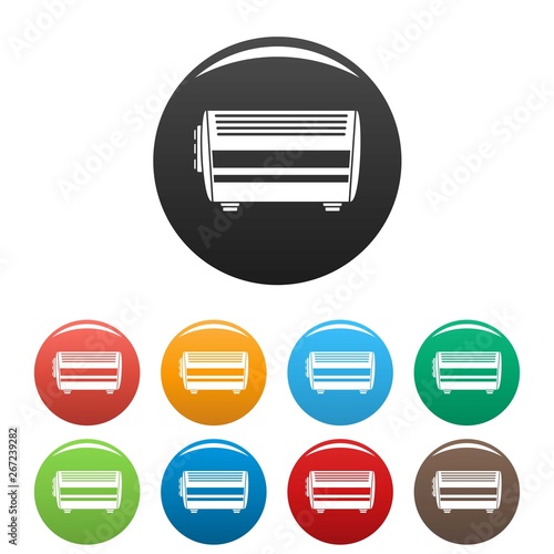 Home convector icons set 9 color vector isolated on white for any design
