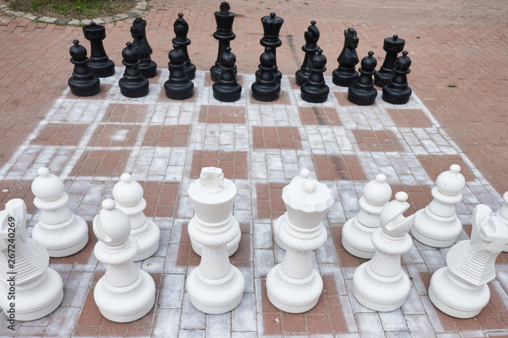 Giant chess close up