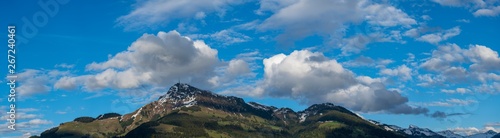 Kitzbühler Horn Panorama mit vielen Wolken