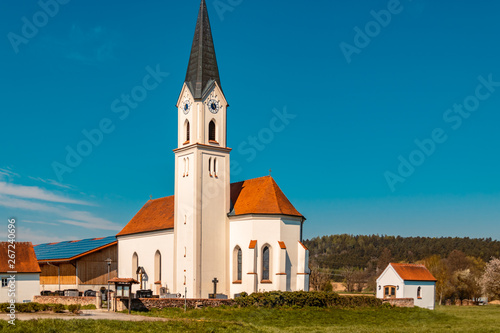 Beautiful church at Obergrafendorf-Bavaria-Germany