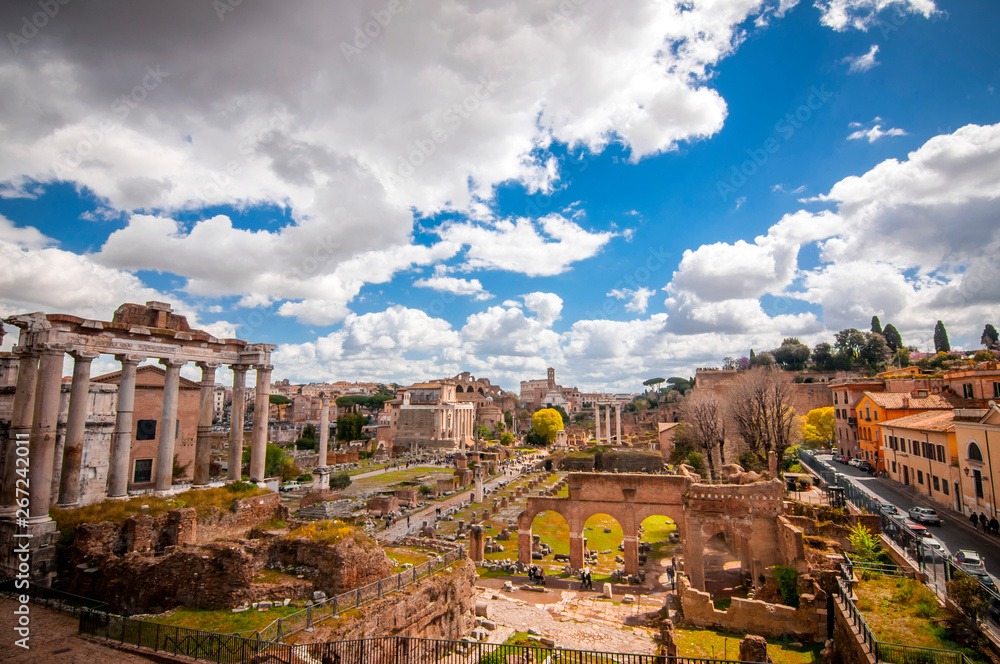 Roman Forum, view from Capitolium Hill in Rome