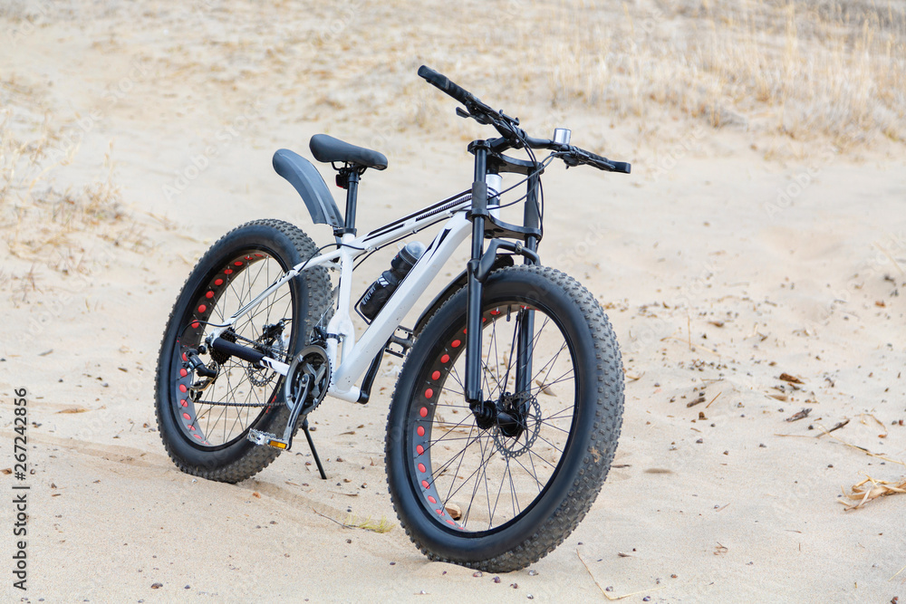 Bike, fatbike on the lake, the sea Bike, fatbike on the lake, the sea