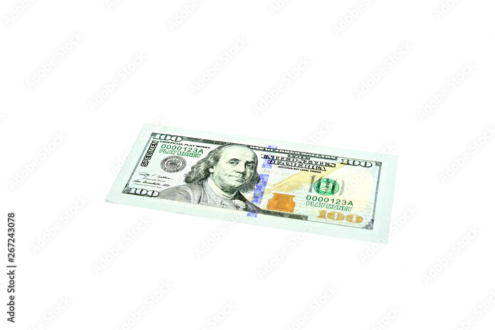 Stack of one hundred US dollar bills against white background. Stack of one hundred US dollar bills against white background.
