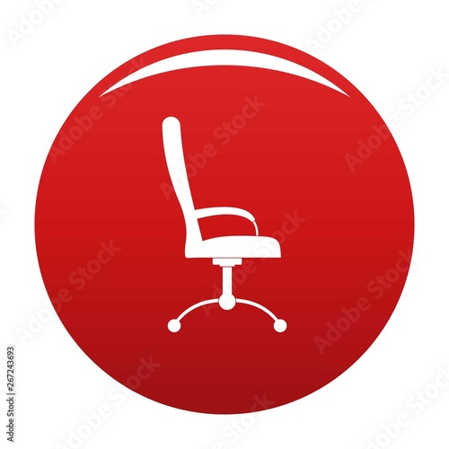 Massage chair icon. Simple illustration of massage chair vector icon for any design red