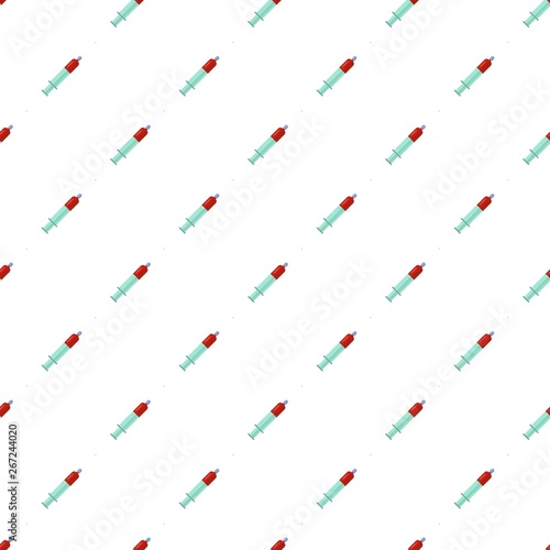 Plastic syringe pattern seamless vector repeat for any web design