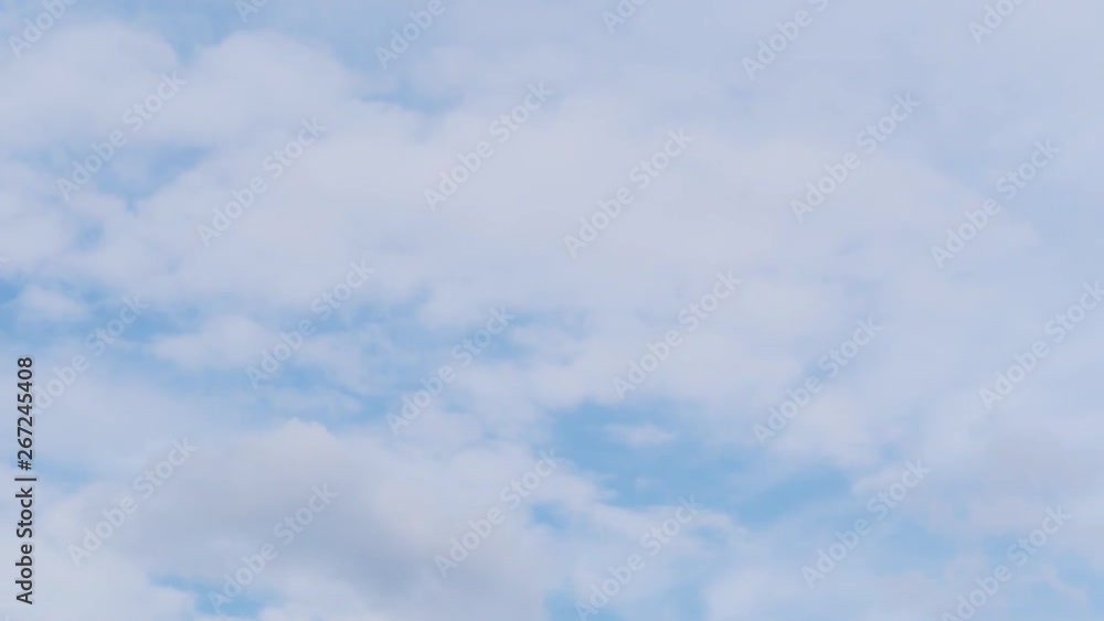 Time lapse of clouds, rolling puffy clouds are moving in the sky Time lapse of clouds, rolling puffy clouds are moving in the sky