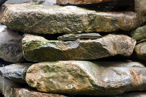 Pile of large stones abstract natural background